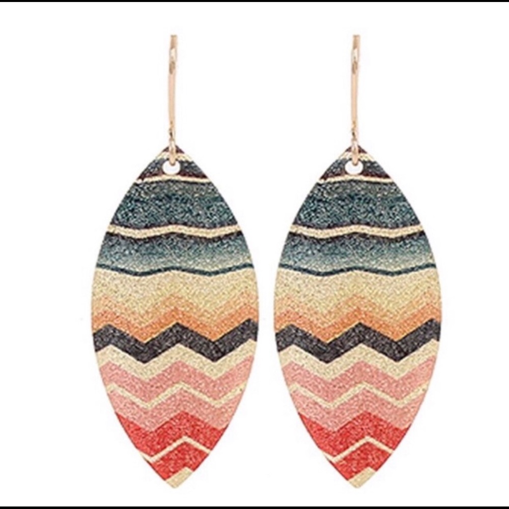 Chevron Print Tribal Earrings